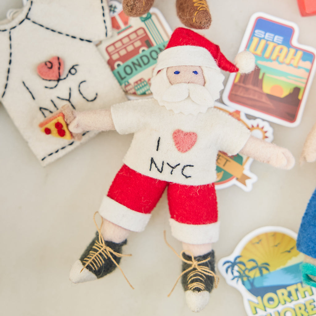 NYC Santa Ornament - Light