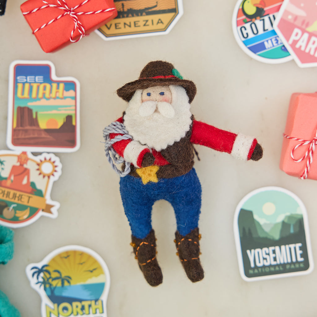 Rodeo Santa Ornament