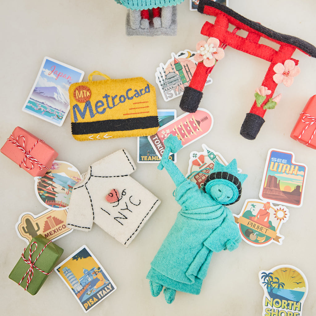 Japanese Gate with Cherry Blossoms Ornament