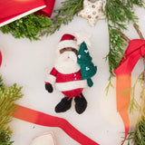 Joyful Days Santa Ornament - Deep Brown