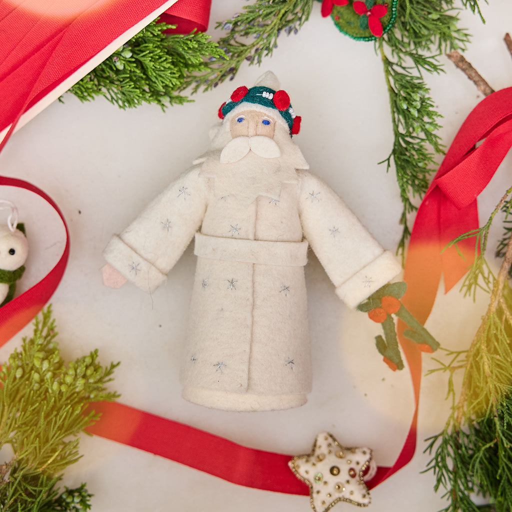 Mistletoe Father Christmas Ornament - Light