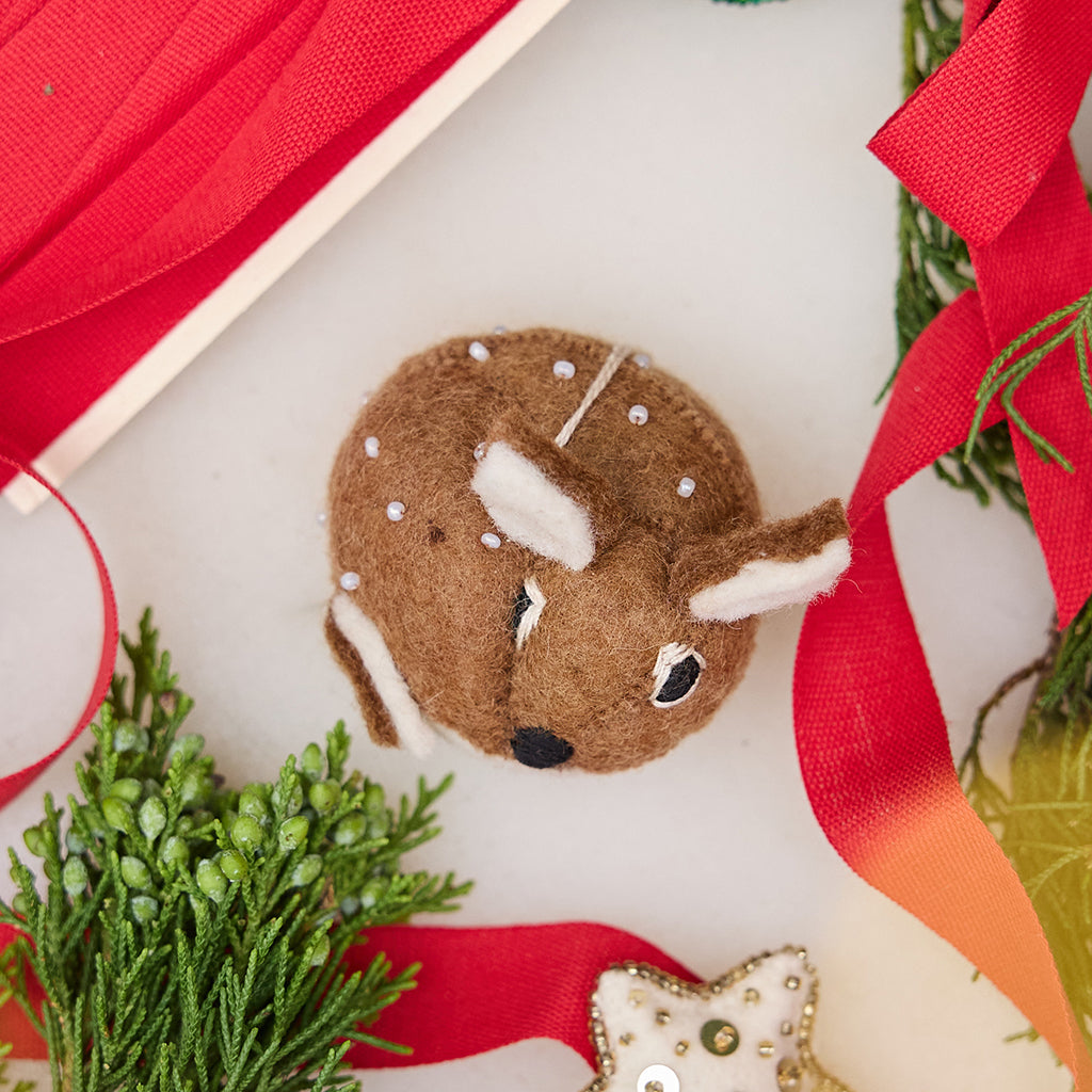 Sleeping Fawn Ornament