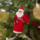 Snowy Garden Father Christmas Ornament - Brown