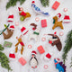Santa Blue Jay Ornament
