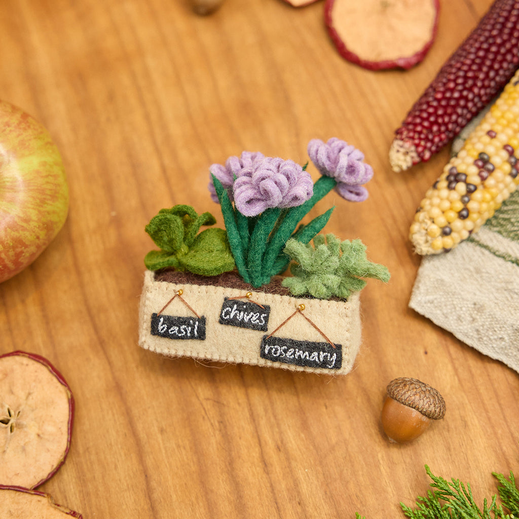 置物 handmade Herb Garden Ornament – Botanical Kitchen Christmas Decor – Craftspring