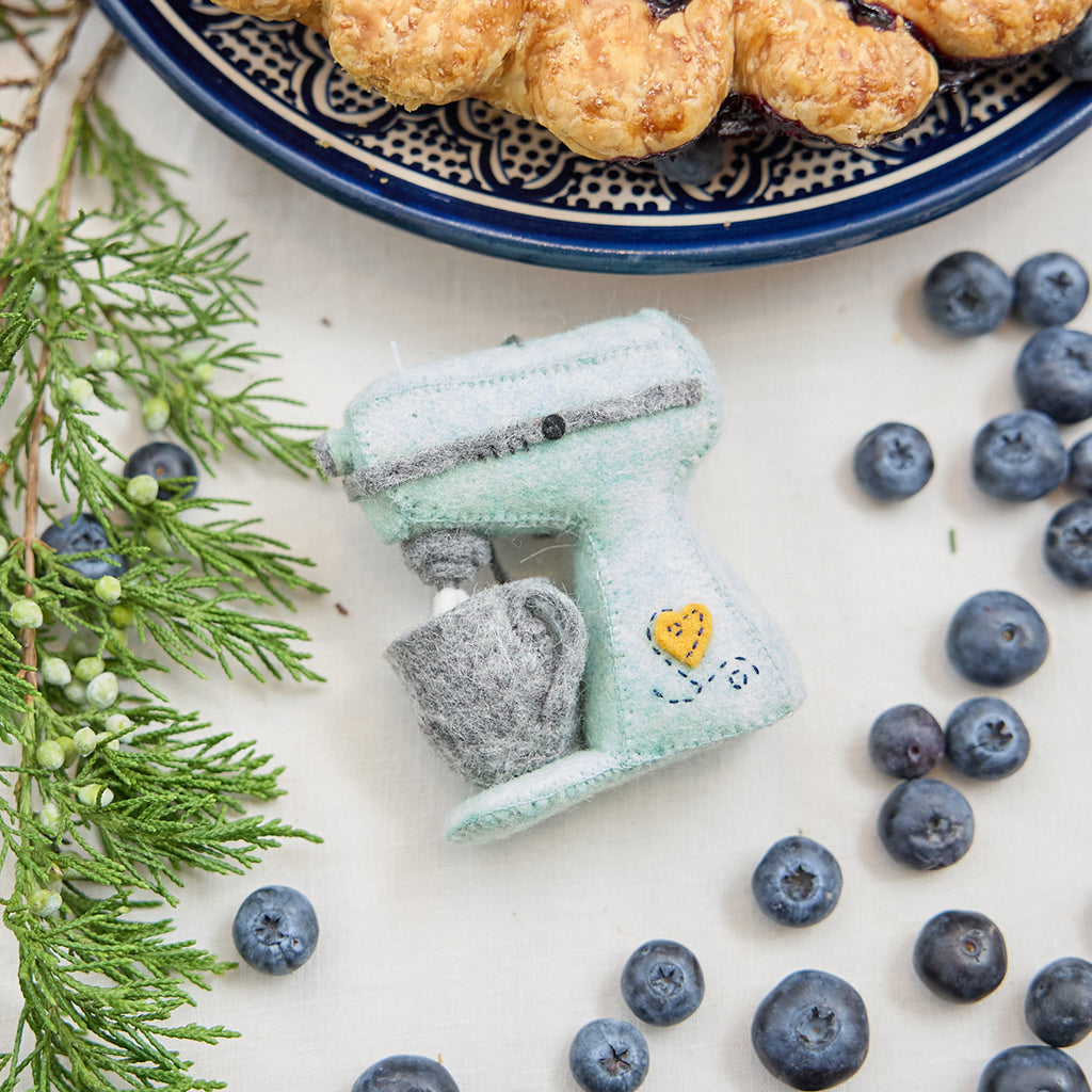 Kitchen Stand Mixer Ornament | Handmade Felt Baker Gift by Craftspring
