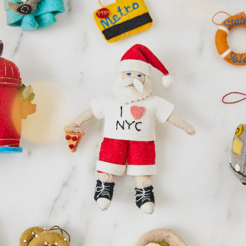 NYC Santa Ornament - Light