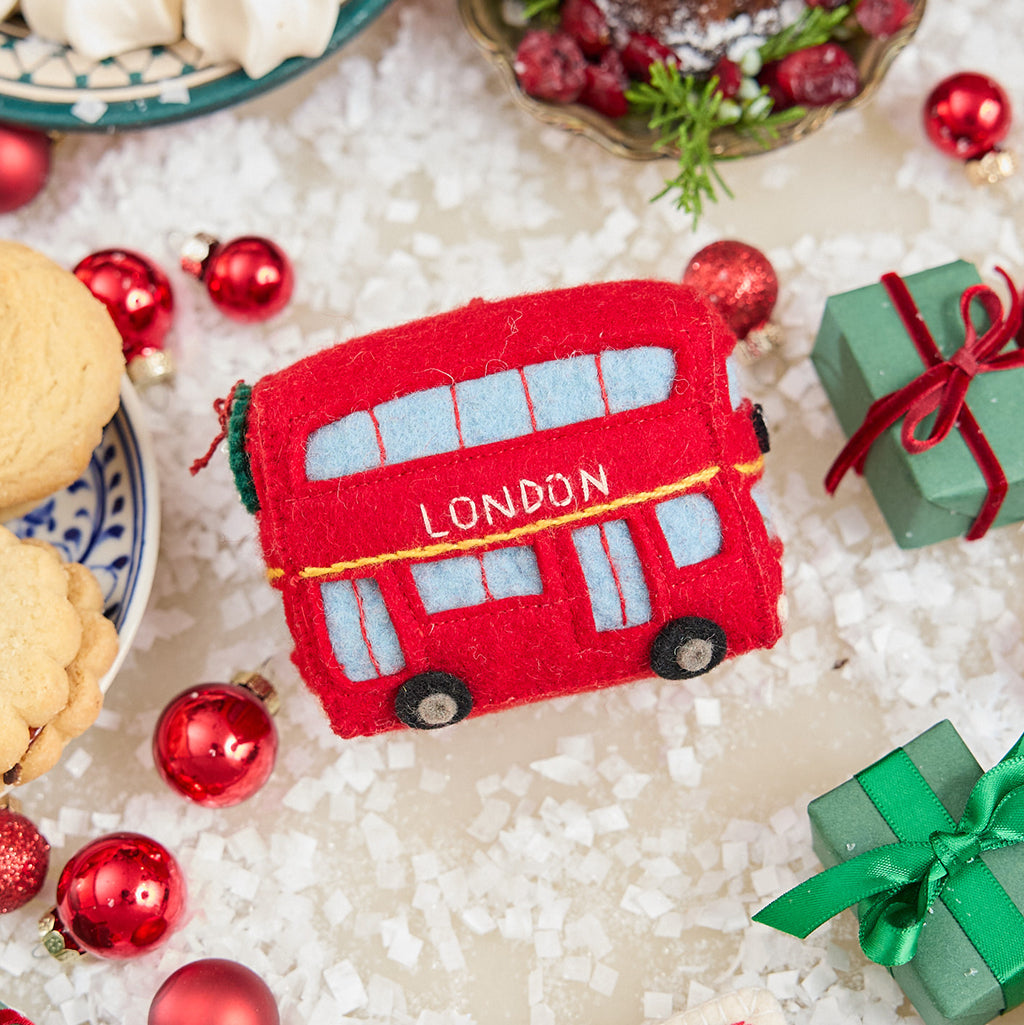 Double Decker London Bus Ornament