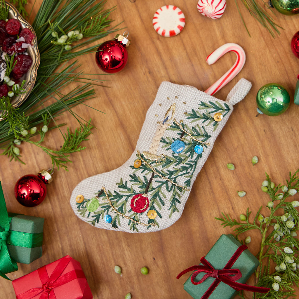 Mini Candle Stocking Ornament