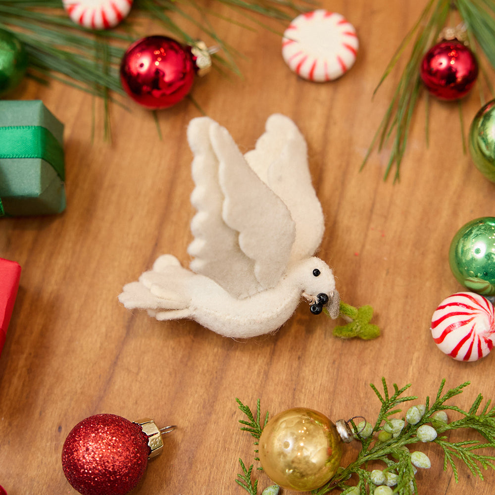 Small Flying Dove Ornament