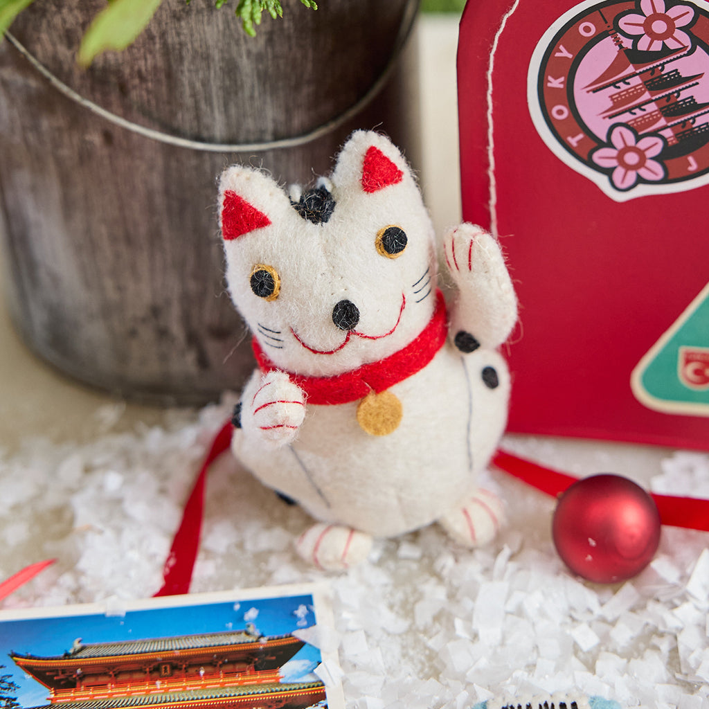 Lucky Japanese Kitty Ornament