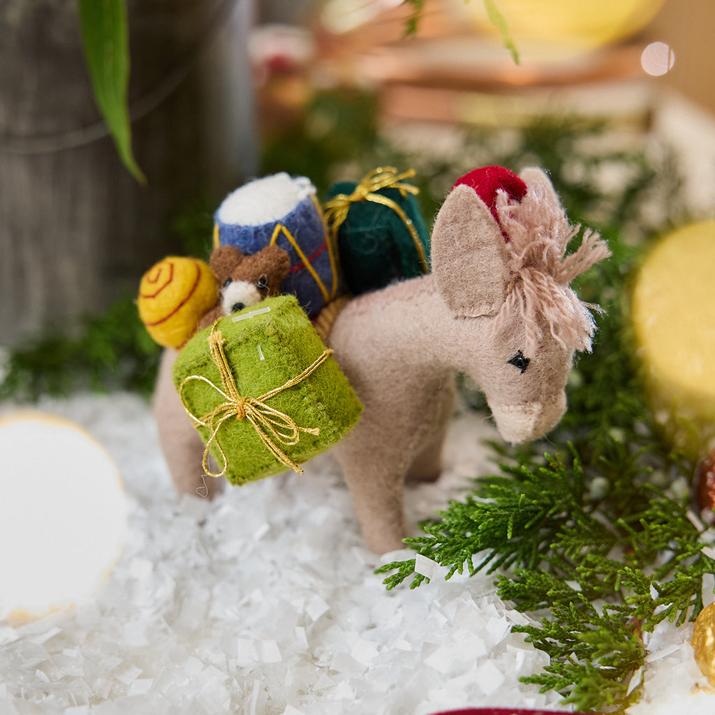 Donkey with Gifts Ornament