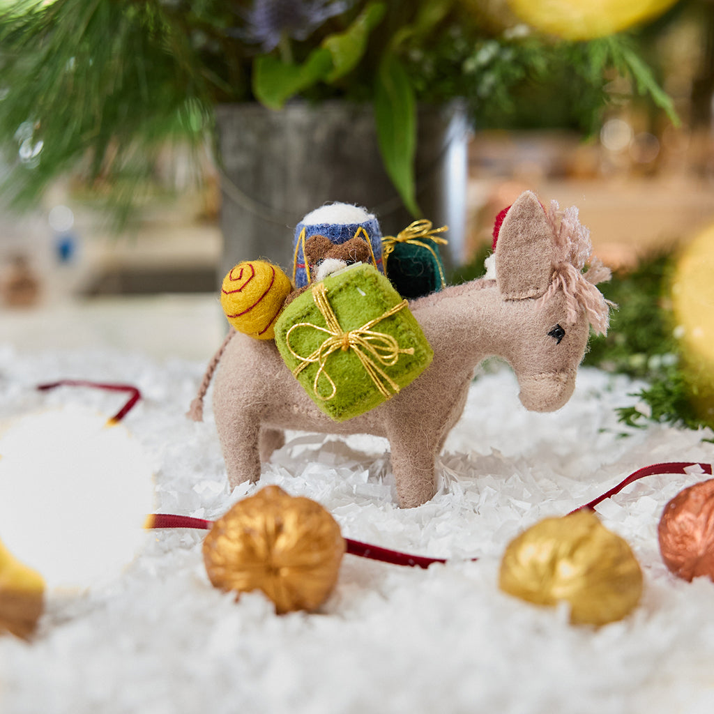 Donkey with Gifts Ornament