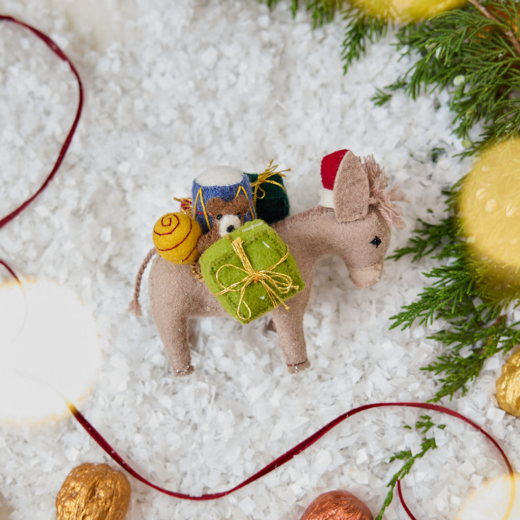 Donkey with Gifts Ornament