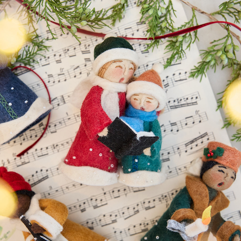 Carolers - Set of 4 | Handmade Christmas Mantle Display by Craftspring