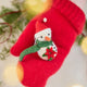 Little Poinsettia Snowman Ornament