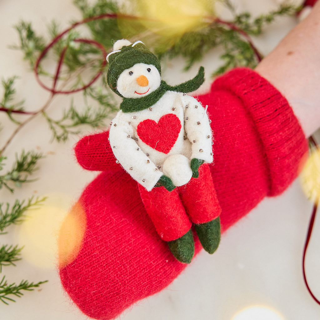 Snowball Snowman Ornament
