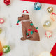 Craftspring’s Chocolate Lab in Christmas Lights Ornament — felt dog wrapped in Christmas lights and wearing a Santa hat — styled among holiday baubles and candy canes, evoking festive warmth, playful holiday charm, and heirloom-quality gifting, ethically crafted by artisans using sustainable wool.
