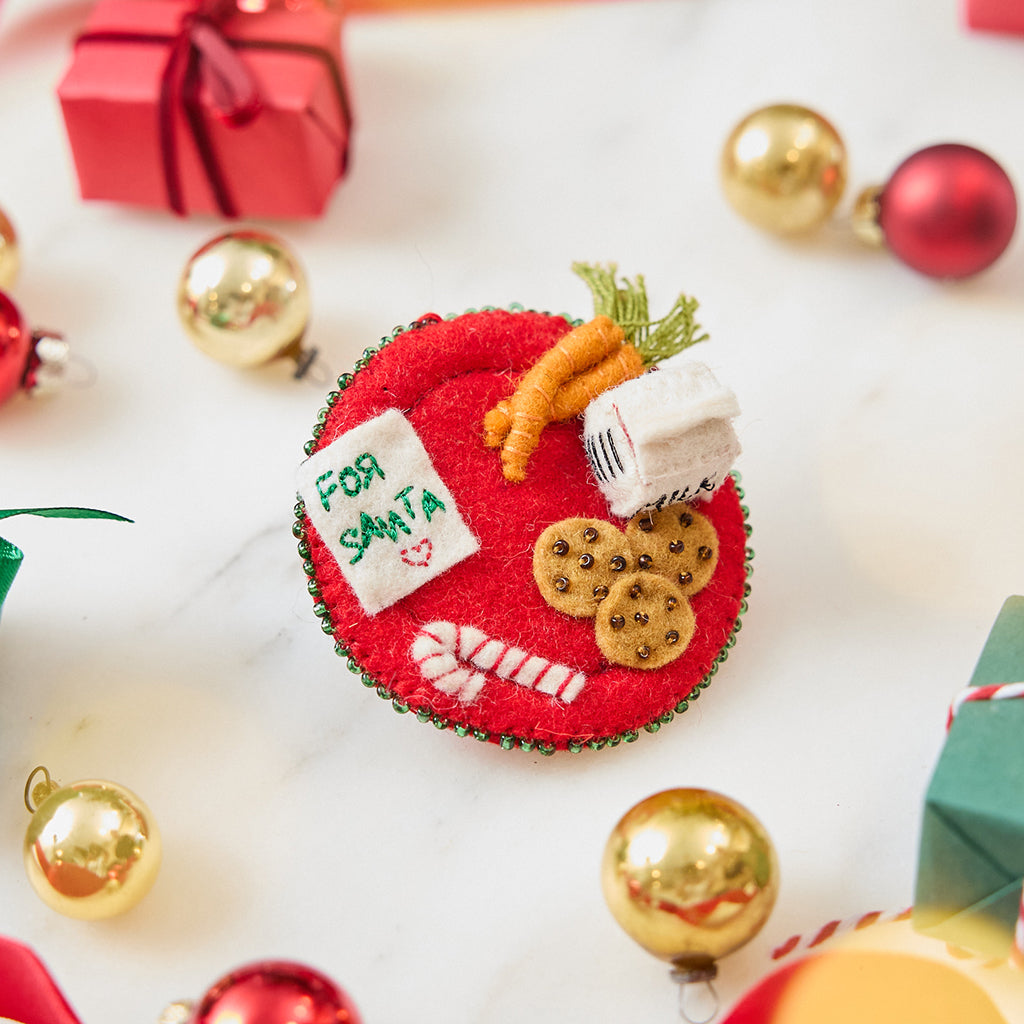 Milk & Cookies for Santa Ornament