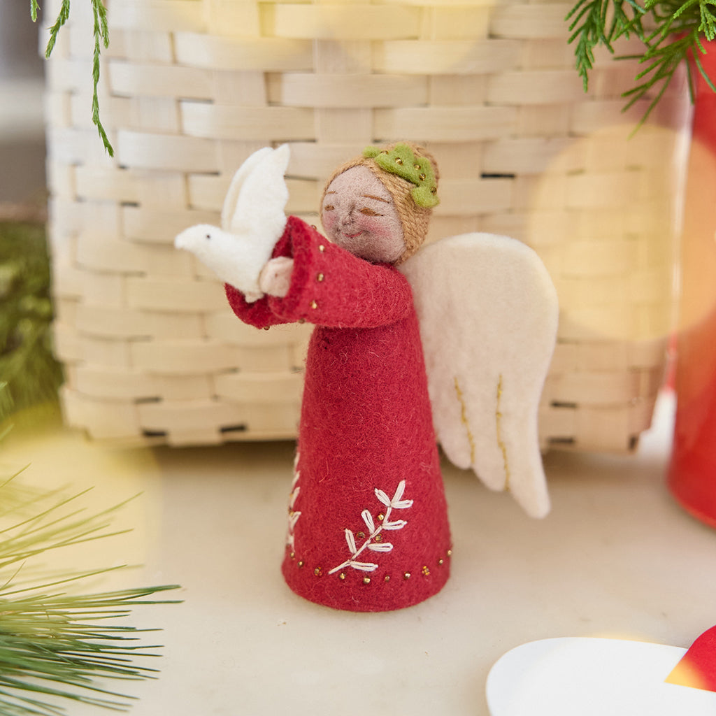 Red Gift of Peace Angel