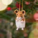 Craftspring’s handmade felt Hamster ornament displayed on a Christmas tree—needle-felted with sweet whiskers and tiny paws, adding playful holiday cheer and gifting warmth, ethically crafted by artisans using sustainable wool.