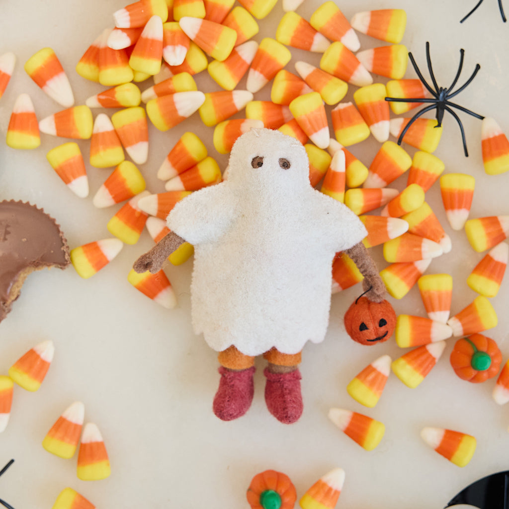 Ghost Trick-or-Treater Ornament