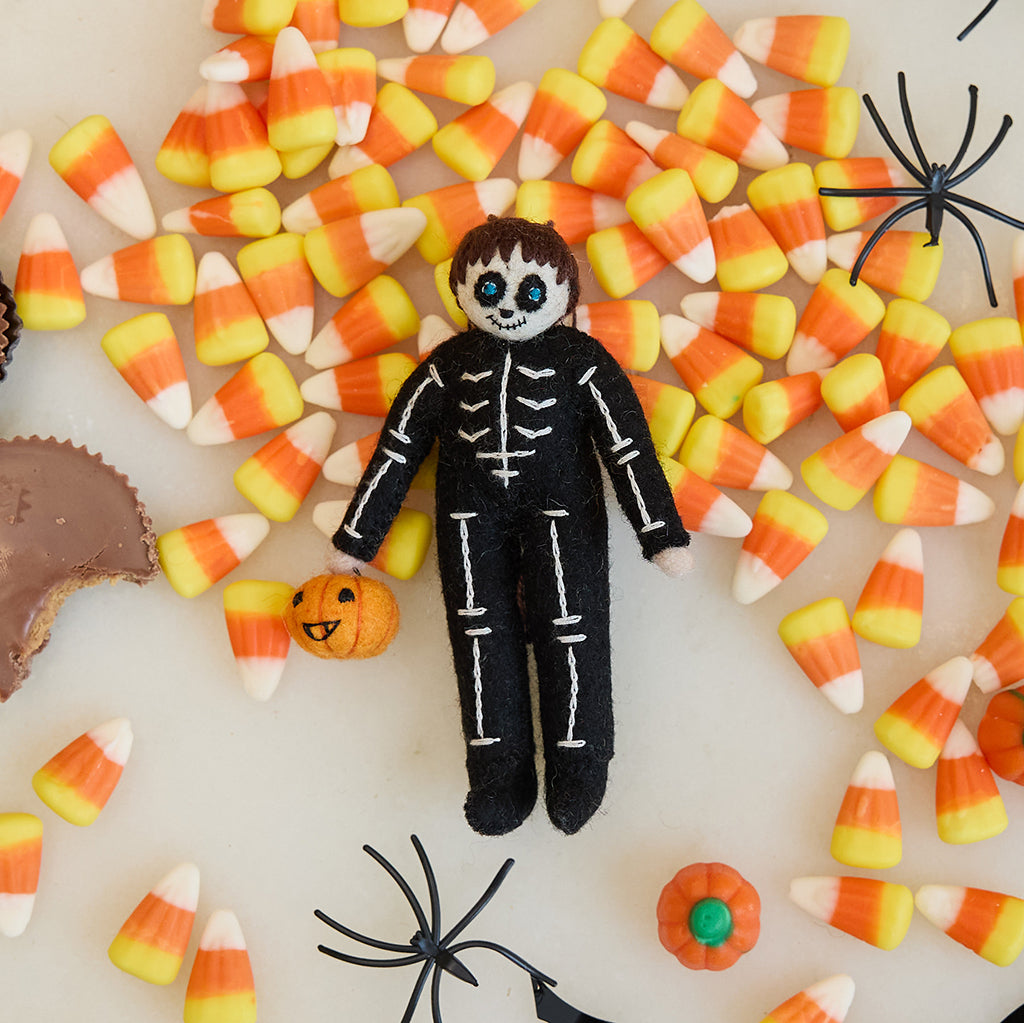 Skeleton Trick-or-Treater Ornament