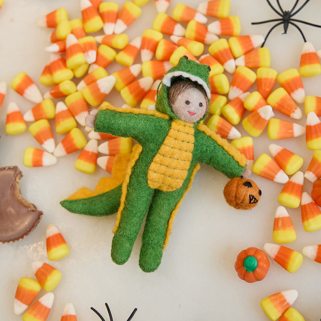 Dinosaur Trick-or-Treater Ornament