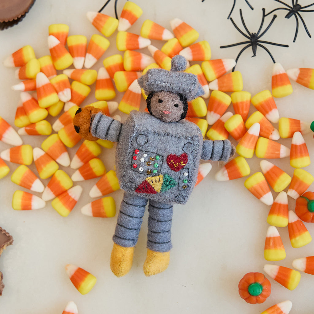 Robot Trick or Treater Ornament