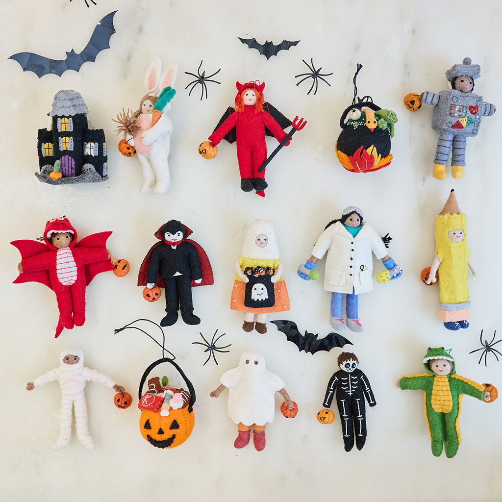 Skeleton Trick-or-Treater Ornament