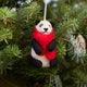 Jolly Red Scarf Panda Ornament