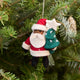 Joyful Days Santa Ornament - Deep Brown