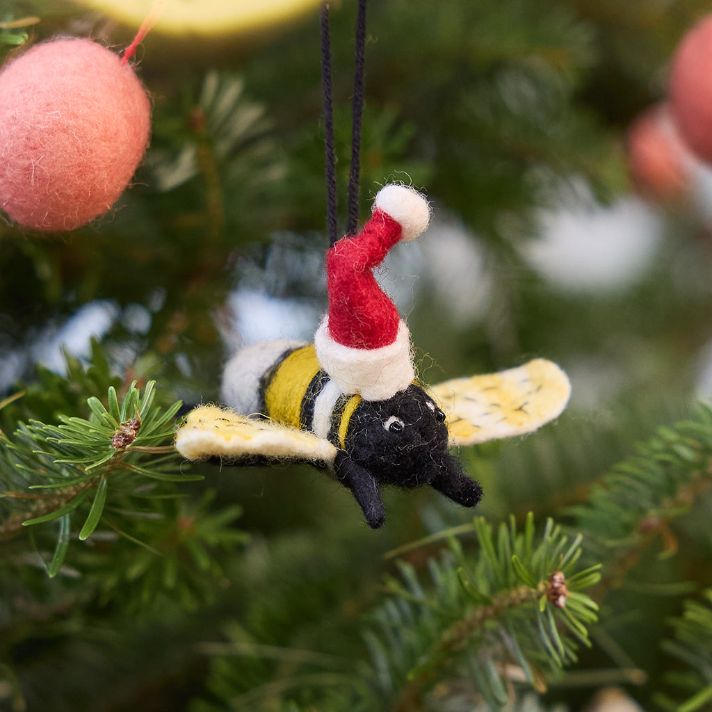 Santa Bumblebee Ornament
