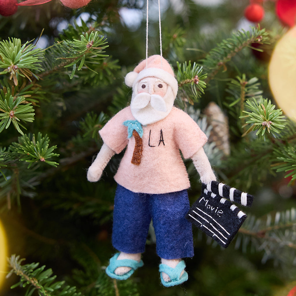 LA Santa Ornament