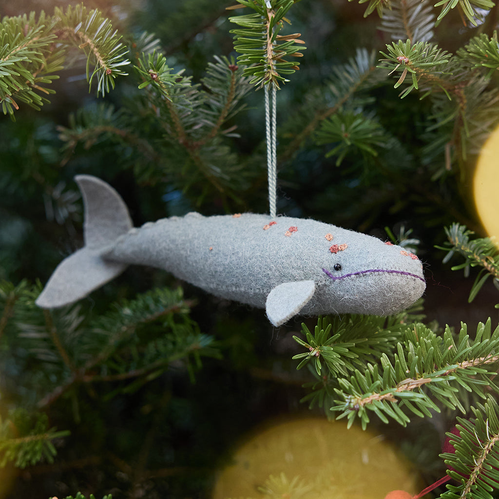 Spyhop Gray Whale Ornament