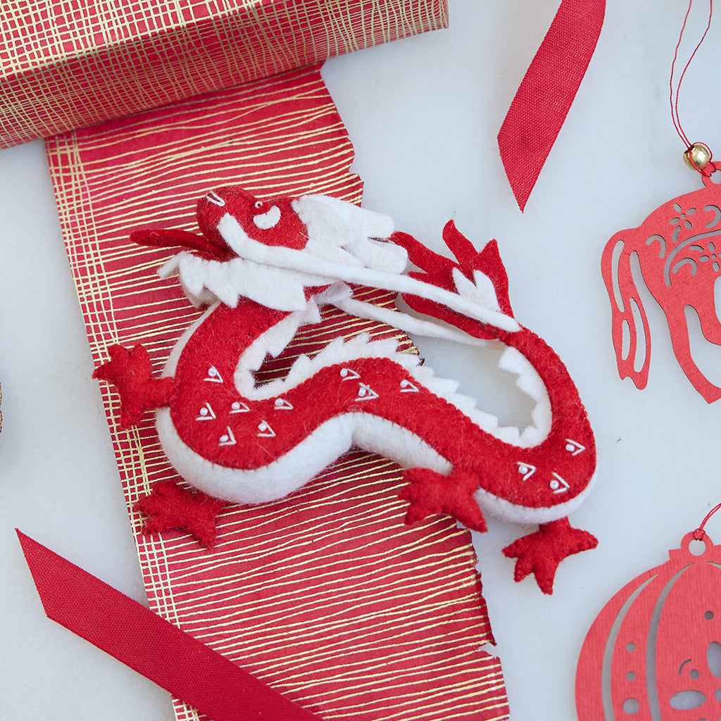 Chinese Red Dragon Ornament