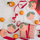 Paper Clementine Garland — set of 2 handmade garlands, each with 5 clementines featuring leaves and intricate cutout details, ethically handmade by artisans from recycled cotton waste — festive Christmas, holiday, and Lunar New Year decor, perfect for joyful gifting.