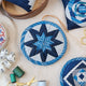 Indigo Quilted Ornament from Craftspring’s Set of 4 displayed among craft supplies—highlighting heirloom-quality quilting, festive holiday crafting, and thoughtful Christmas gifting, ethically handmade by artisans.