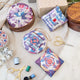 Handmade Ikat Quilted Ornaments, Set of 4, from Craftspring—displayed with quilting supplies, showcasing heirloom-quality Christmas decor, holiday crafting inspiration, and gifting, ethically handmade by artisans.