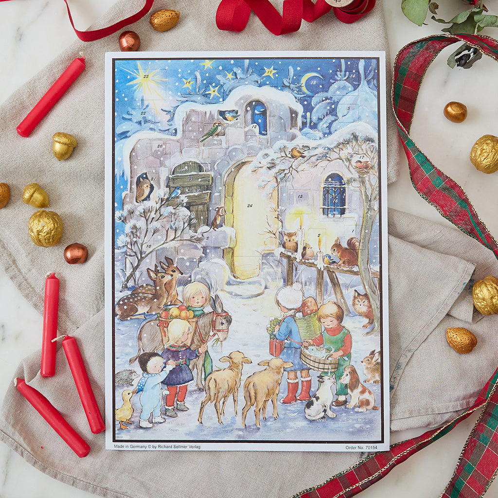 Classic White Christmas Paper Advent Calendar