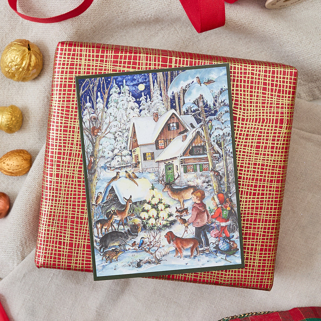 Small German Advent Calendar Greeting Card