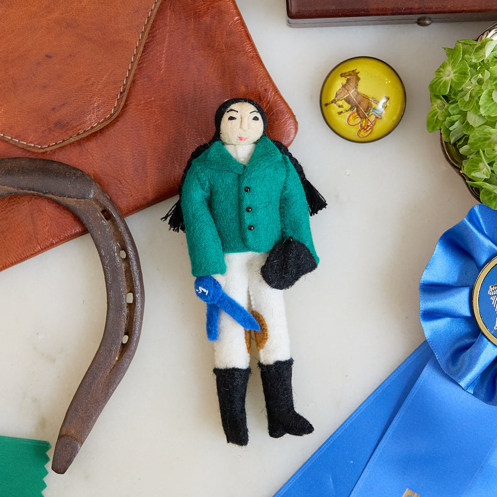 Horse Riding Equestrian Ornament - Emerald Jacket