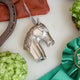 Horse Head Ornament - Pewter