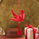 Red & Gold Origami Crane Ornament