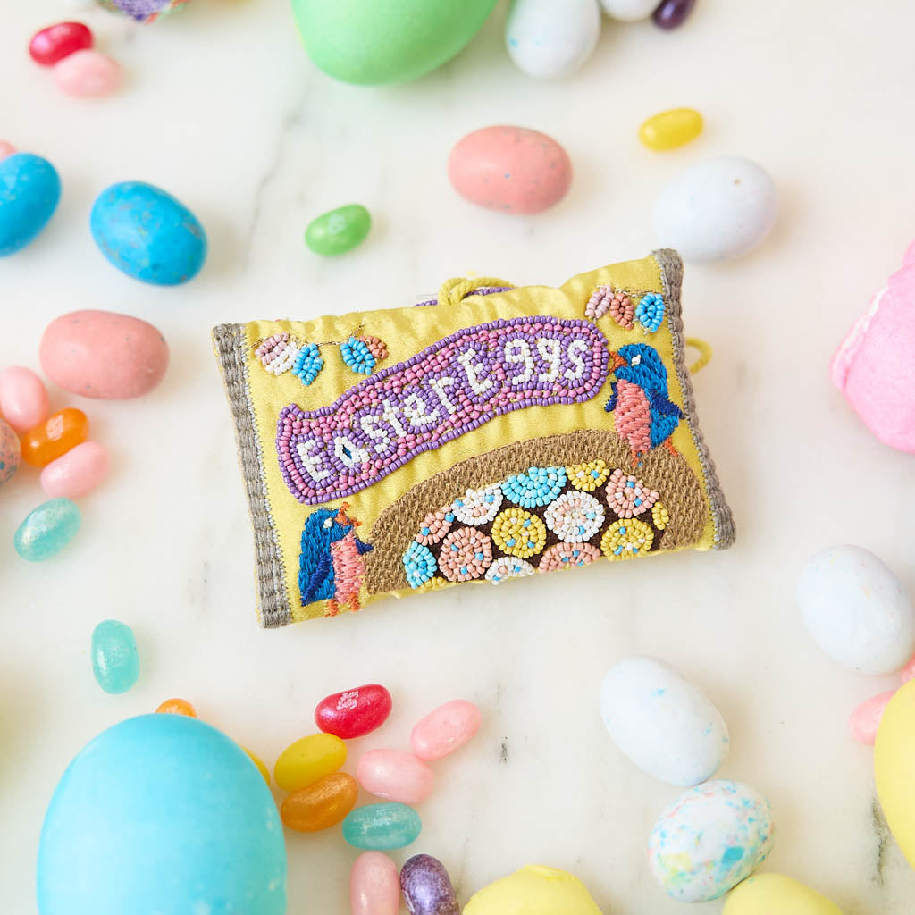 Easter Eggs Candy Bag Beaded Ornament