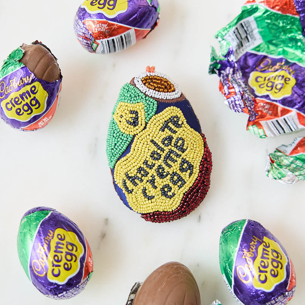 Chocolate Creme Egg Beaded Ornament