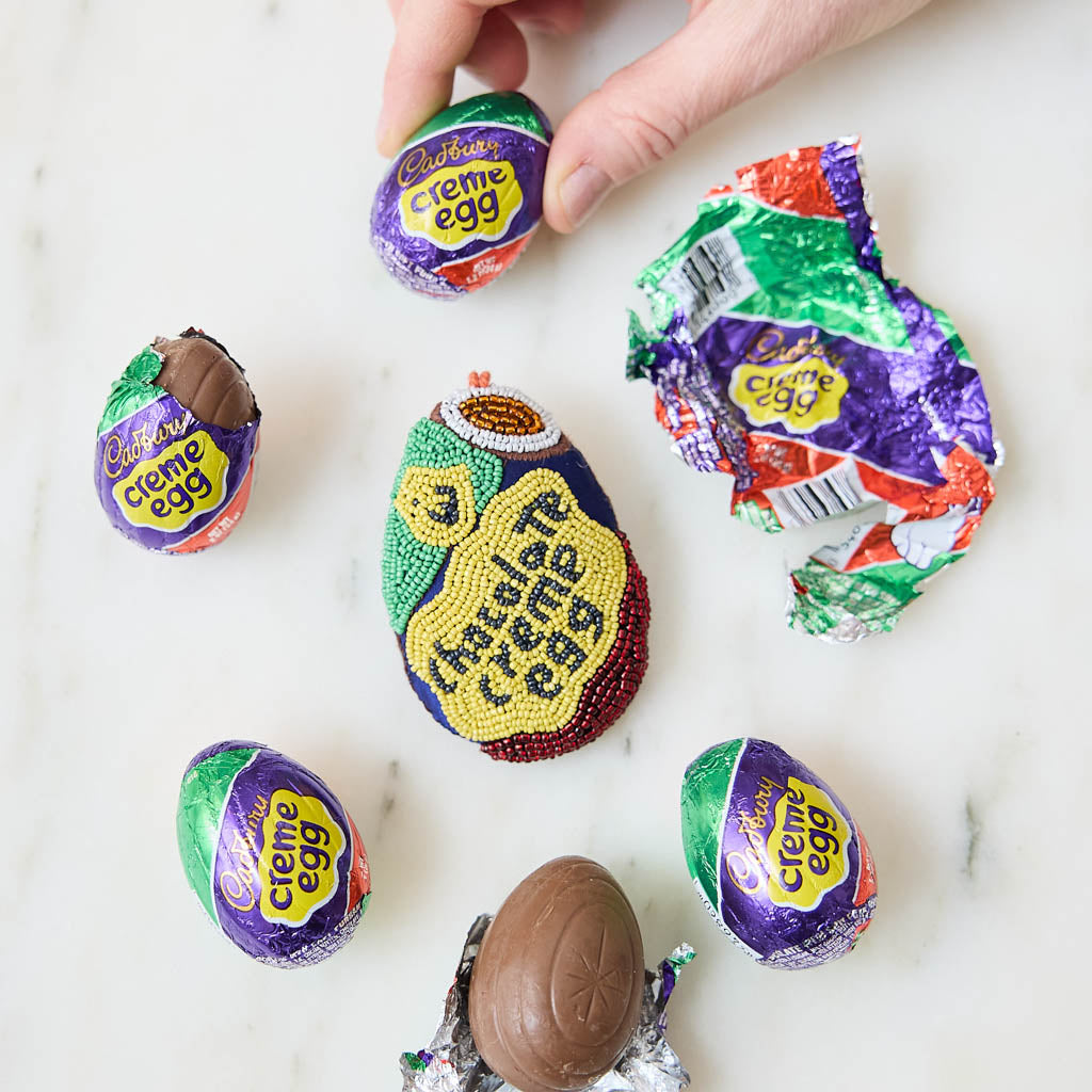 Chocolate Creme Egg Beaded Ornament