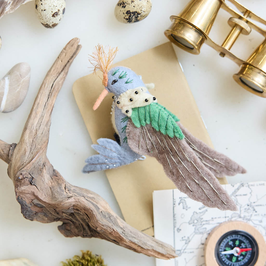 Tufted Coquette Hummingbird Ornament