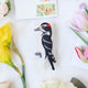 Celebrate the beauty and delicate details of woodland wildlife with this adorable handmade woodpecker ornament, a nature-inspired bird decoration perfect for nature lovers.