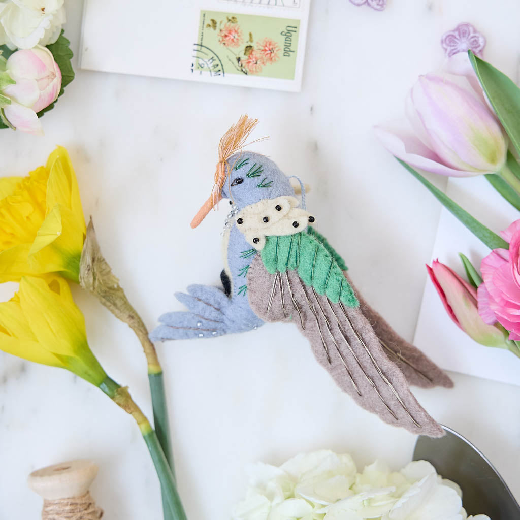 Tufted Coquette Hummingbird Ornament